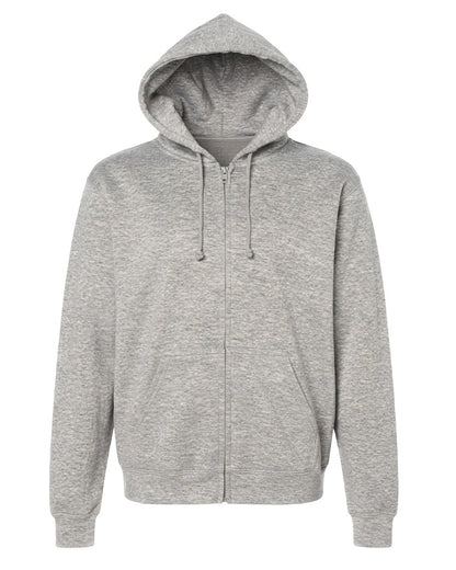 Unisex Core Fleece Full Zip in Oxford Heather – front
