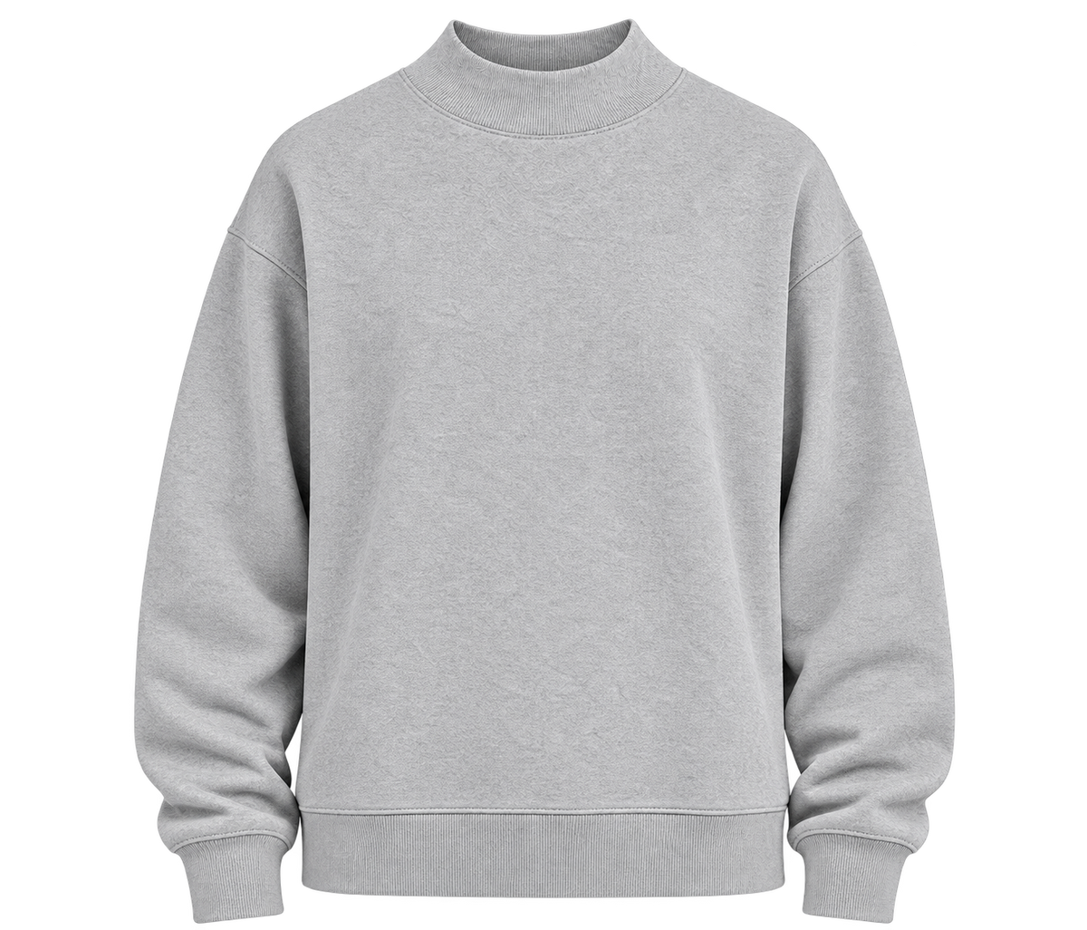 Women's Core Fleece Mock Neck in Oxford Heather – front