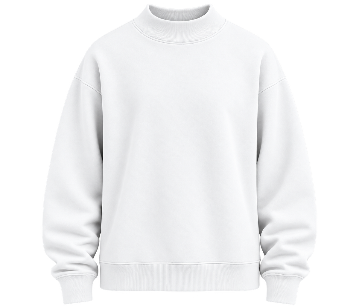 Women's Core Fleece Mock Neck in White – front