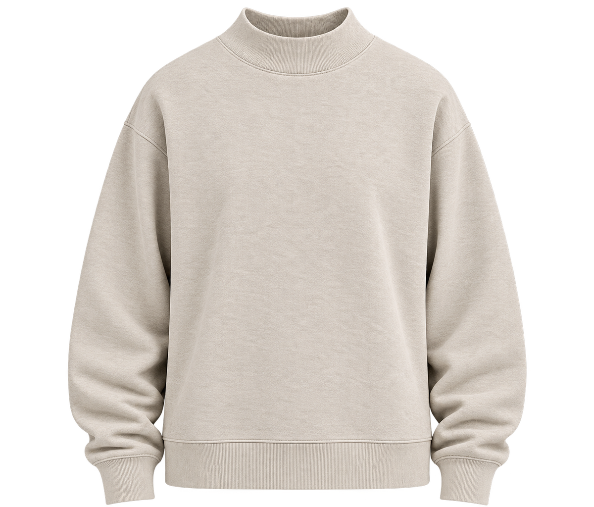 Women's Core Fleece Mock Neck in Oatmeal Heather – front