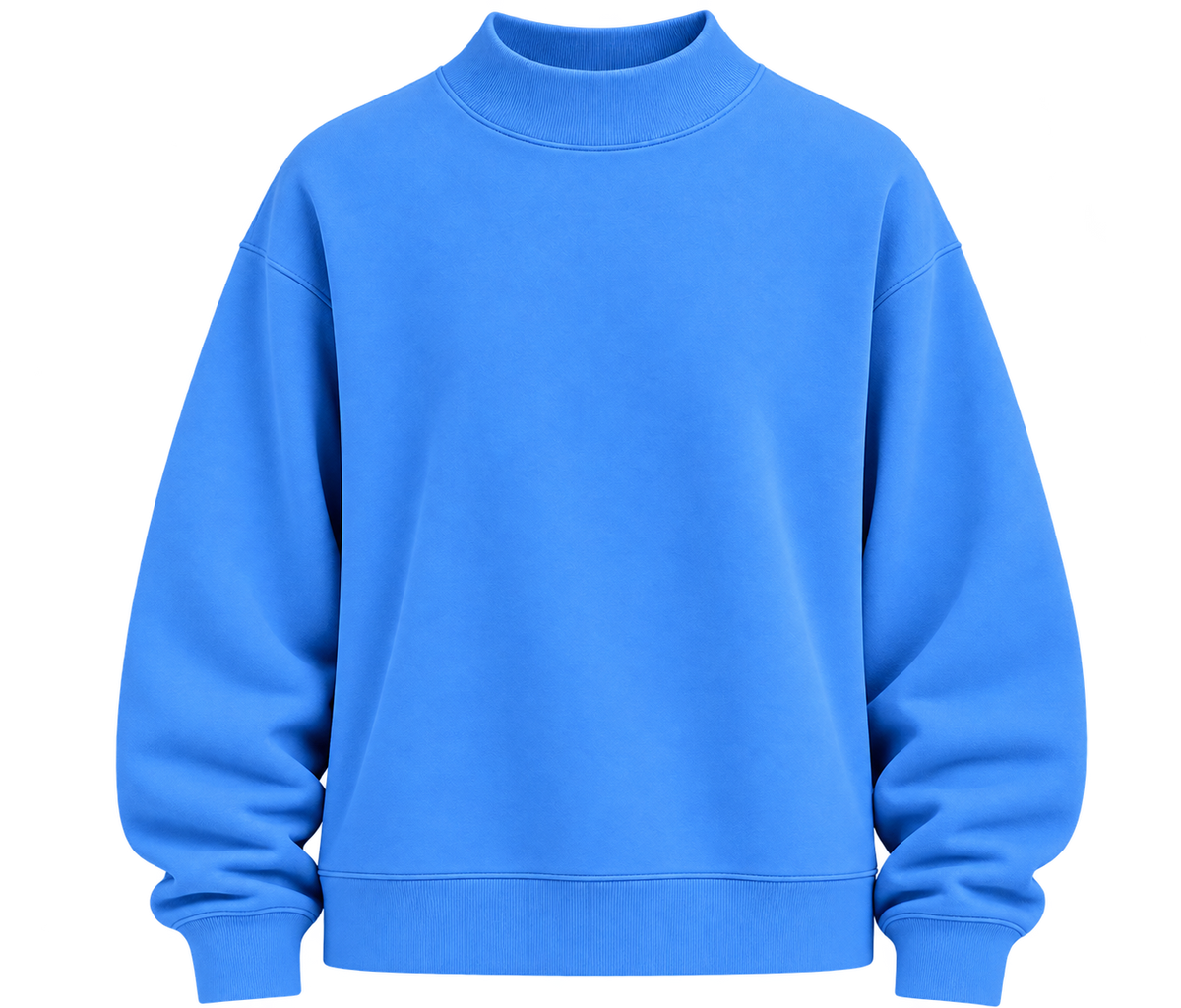 Women's Core Fleece Mock Neck in Collegiate Blue – front