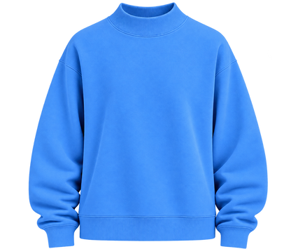 Women's Core Fleece Mock Neck in Collegiate Blue – front