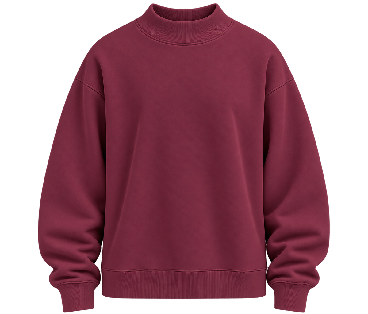 Women's Core Fleece Mock Neck in Maroon – front