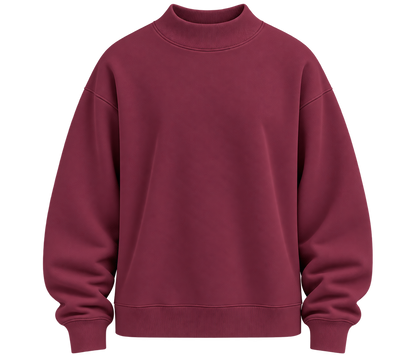 Women's Core Fleece Mock Neck in Maroon – front