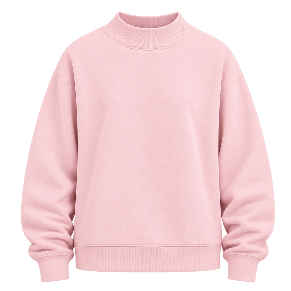 Women's Core Fleece Mock Neck in Pink Serenity – front