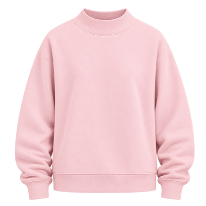 Women's Core Fleece Mock Neck in Pink Serenity – front