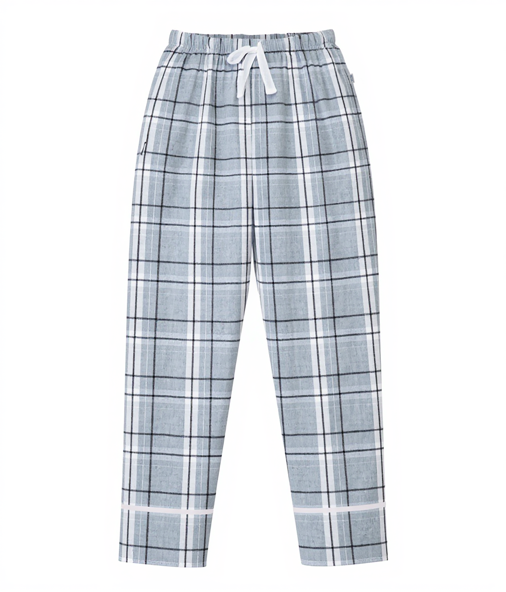 Women's Cuff Flannel Pant in Oxford Carnegie Plaid – front