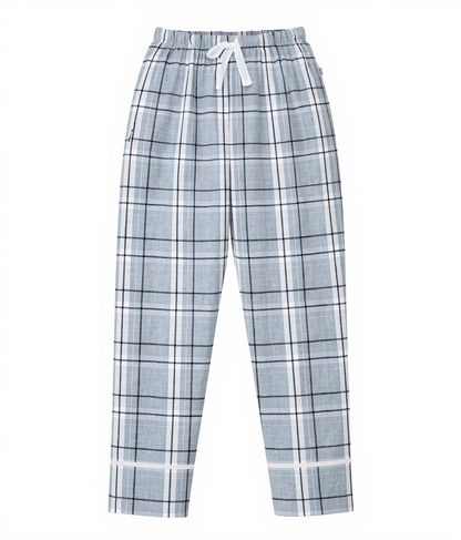 Women's Cuff Flannel Pant in Oxford Carnegie Plaid – front