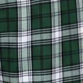 Women's Cuff Flannel Pant in Green/White Plaid – flat