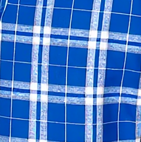 Women's Cuff Flannel Pant in Royal/Silver Plaid – flat