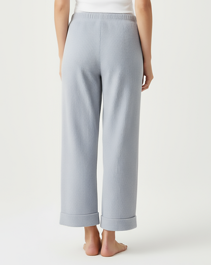Women's Seersucker Pant in Oxford/White Stripe – model back