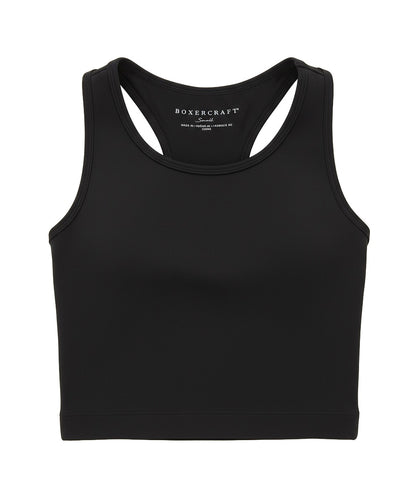 Kids' Zen Sport Tank in Black – front