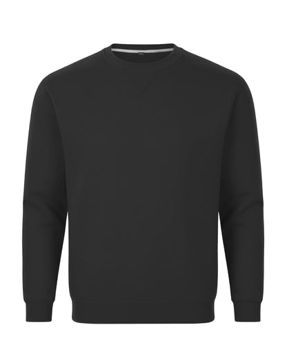 Kids' Core Fleece Crew in Black – front