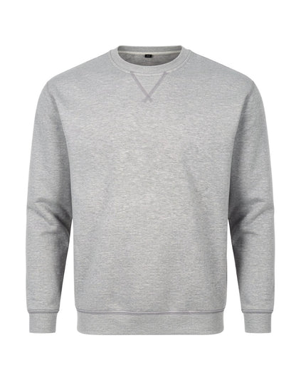 Kids' Core Fleece Crew in Oxford Heather – front