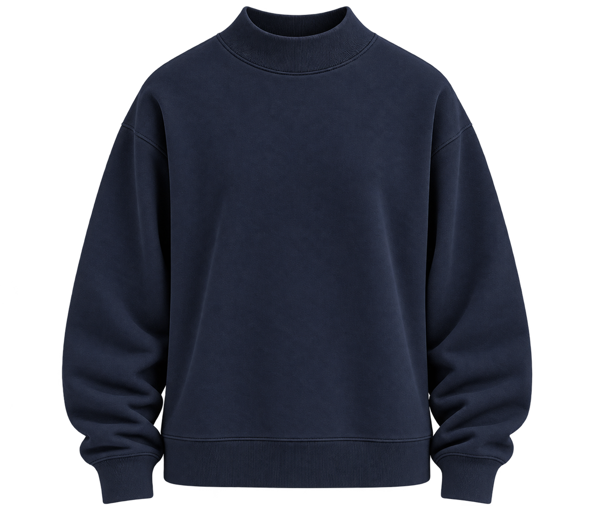 Kids' Core Fleece Mock Neck in Navy – front