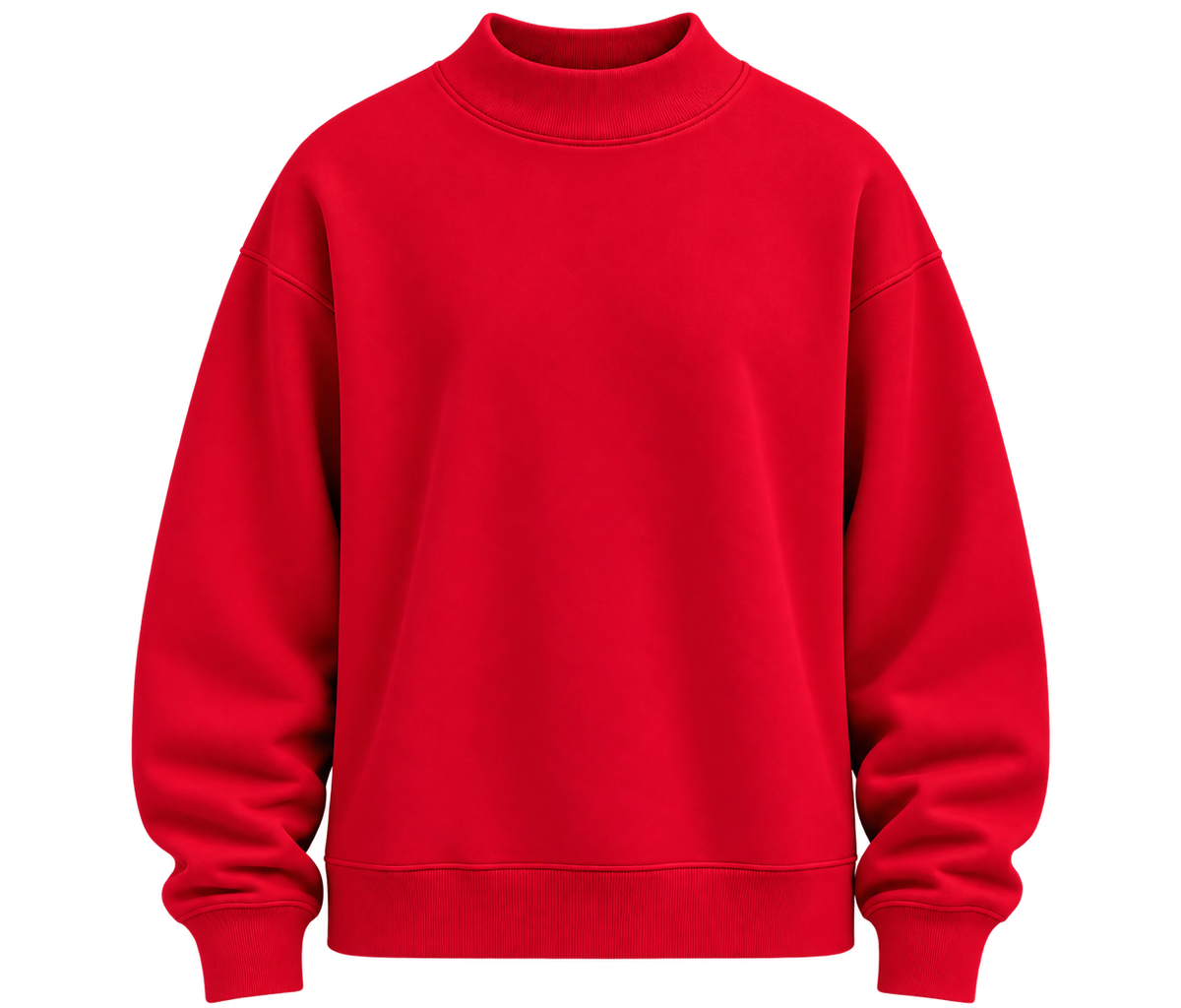Kids' Core Fleece Mock Neck in True Red – front