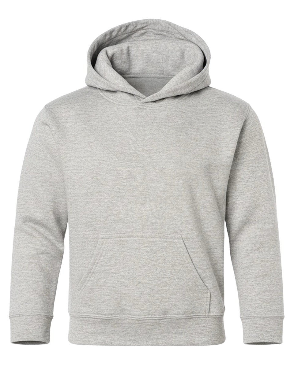 Kids' Core Fleece Hoodie in Oxford Heather – front