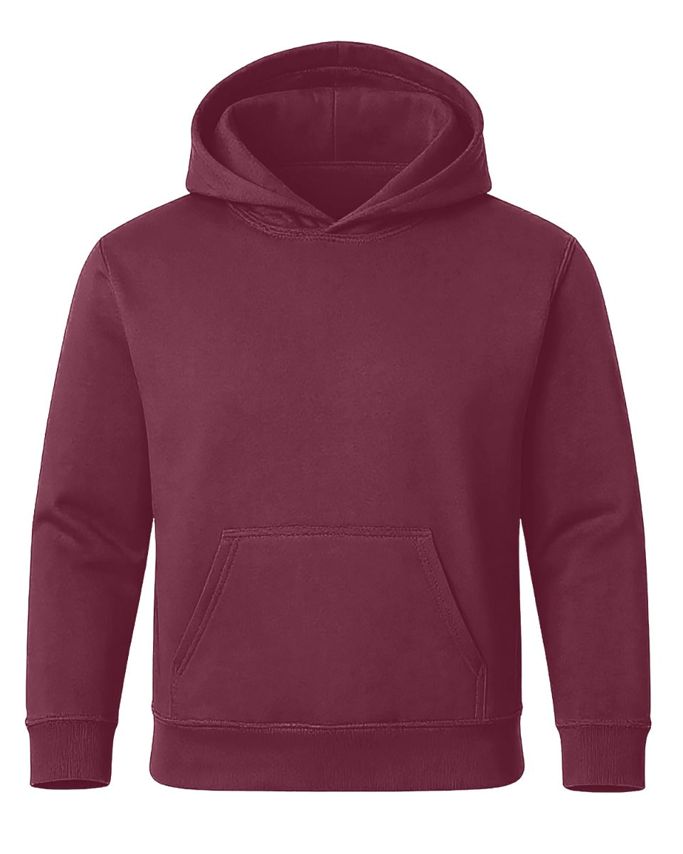 Kids' Core Fleece Hoodie in Maroon – front