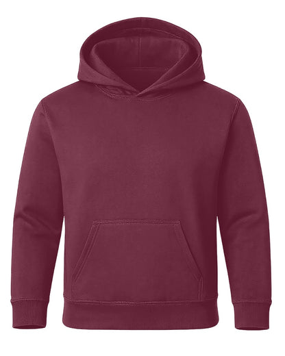 Kids' Core Fleece Hoodie in Maroon – front