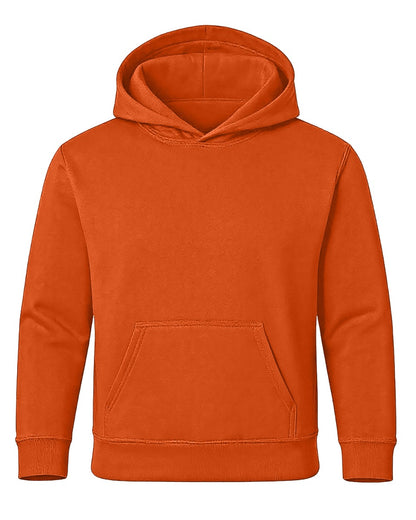 Kids' Core Fleece Hoodie in Orange – front