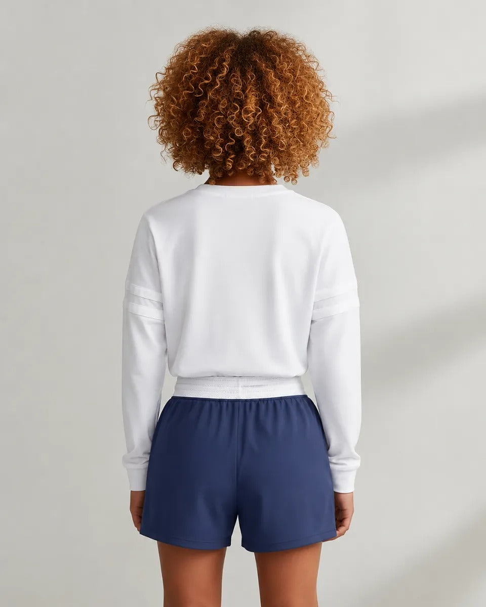 Boxercraft BY6504 Girls Essential Spirit Shorts - Navy - Model Back | Navy