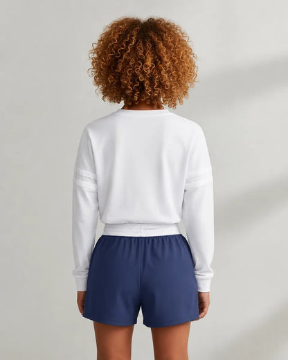 Boxercraft BY6504 Girls Essential Spirit Shorts - Navy - Model Back | Navy