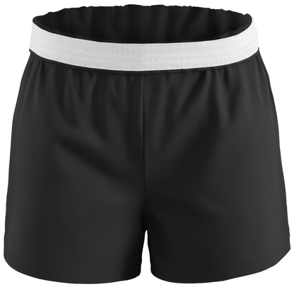 Boxercraft BY6504 Girls Essential Spirit Shorts - Black - Ghost Front | Black