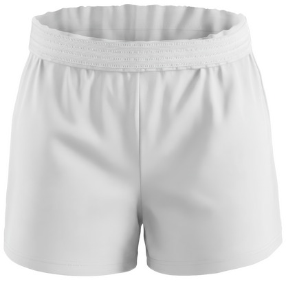 Boxercraft BY6504 Girls Essential Spirit Shorts - White - Ghost Front | White
