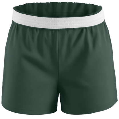 Boxercraft BY6504 Girls Essential Spirit Shorts - Dark Green - Ghost Front | Dark Green