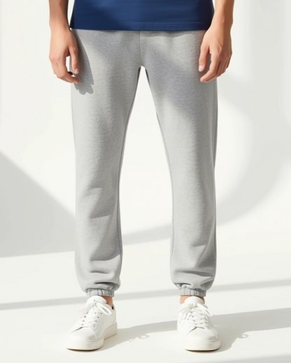 Kids' Core Fleece Pant in Ash Heather – model front