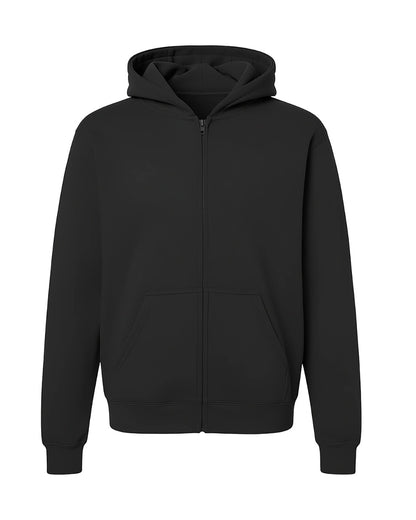 Kids' Core Fleece Full Zip in Black – front