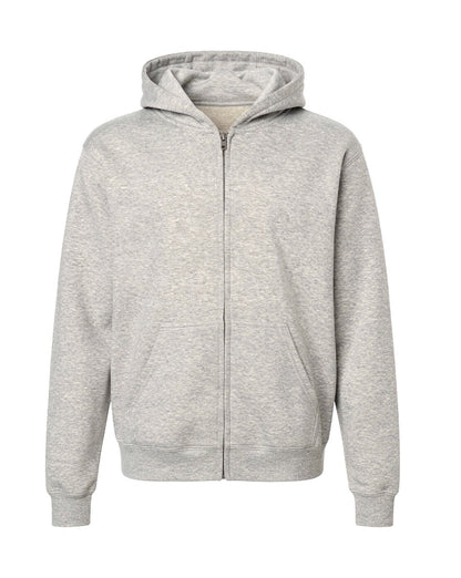 Kids' Core Fleece Full Zip in Oxford Heather – front