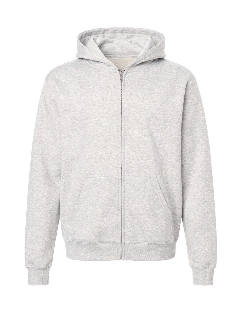 Kids' Core Fleece Full Zip in Ash Heather – front