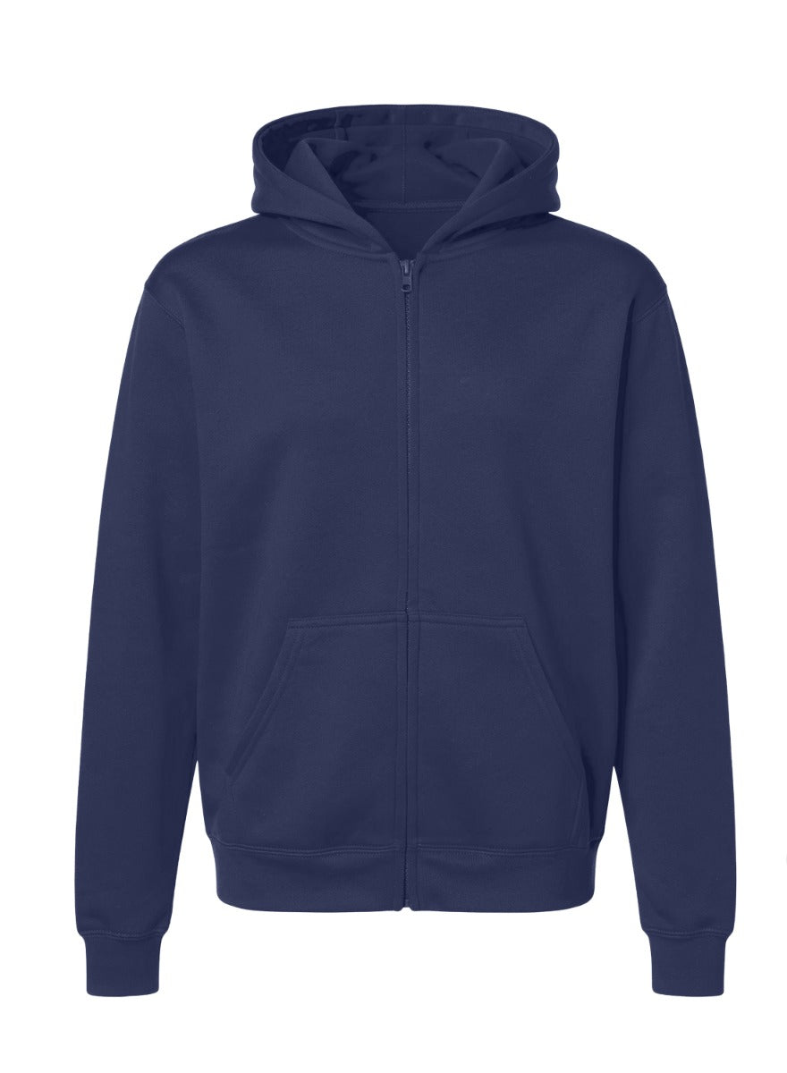 Kids' Core Fleece Full Zip in Navy – front