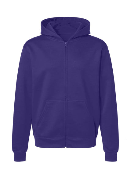 Kids' Core Fleece Full Zip in Purple – front