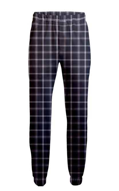 Boxercraft BM6625 Men's Flannel Jogger Pants - Varsity Black/Oxford - Ghost Front | Varsity Black/Oxford